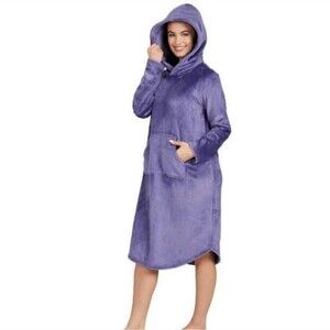 32 Degrees Cozy Sleep Lounger Purple Heron S/M Hoodie Soft Pullover Sleepwear